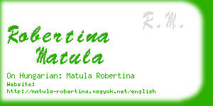 robertina matula business card